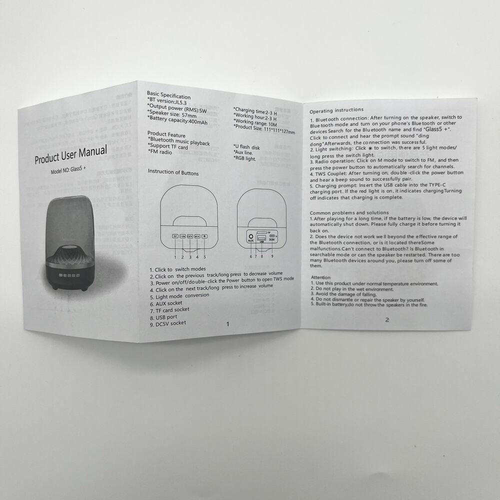 PORTABLE SPEAKER, SMART LED, WIRELESS - Picture 5 of 10